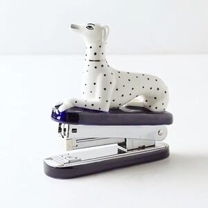 ANTHROPOLOGIE Staffordshire Inspired Dalmatian Whippet Dog Stapler Office
